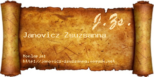 Janovicz Zsuzsanna névjegykártya